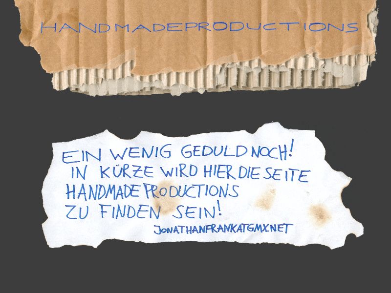 handmadeproductions.de comming soon